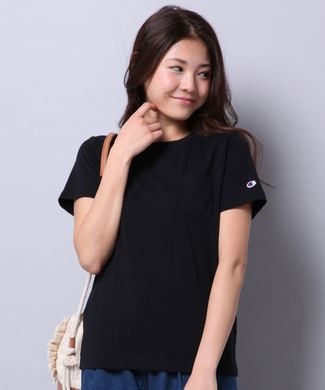 Champion 無地Tシャツ レディース ブラック