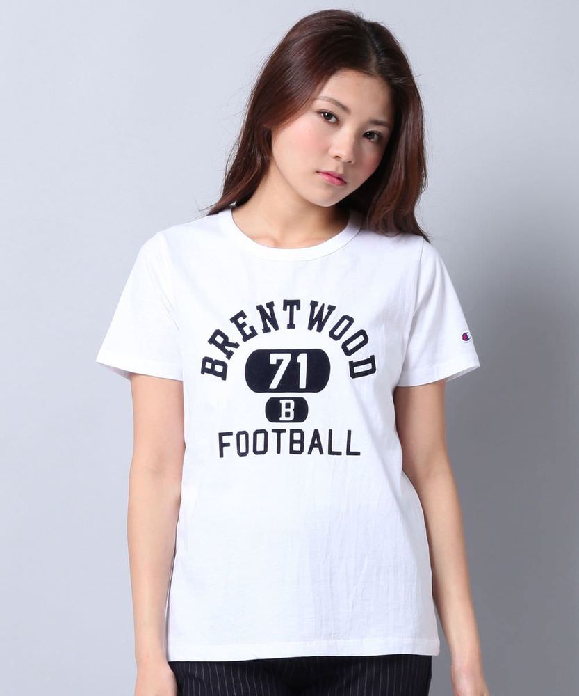 Champion プリントTシャツ レディース ホワイト