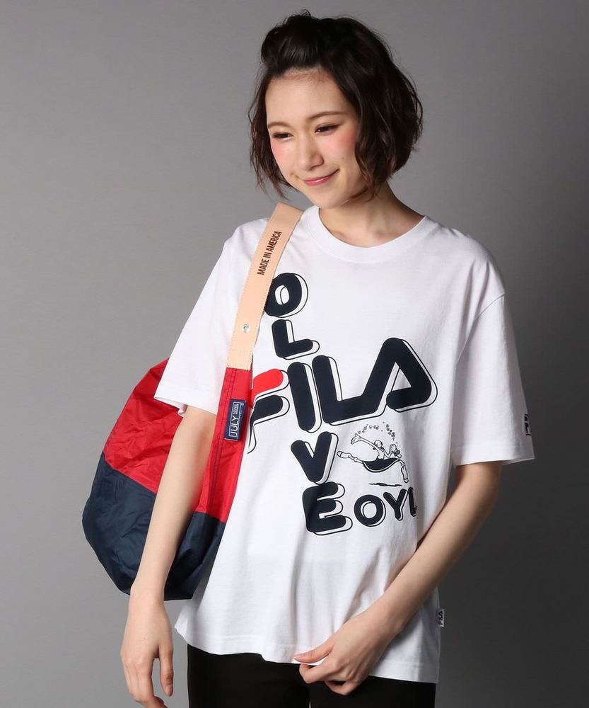 FILA 【WEB限定価格】プリントTシャツ レディース ＊オフシロ