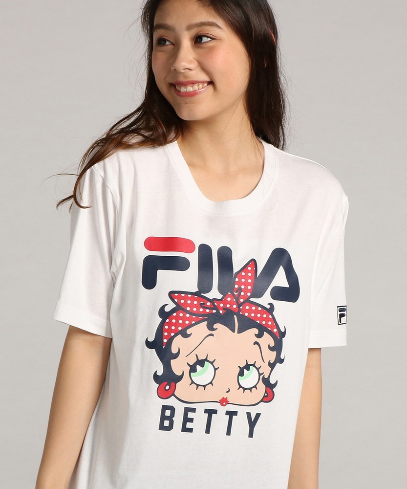 FILA ベティープリントTシャツ レディース オフシロ