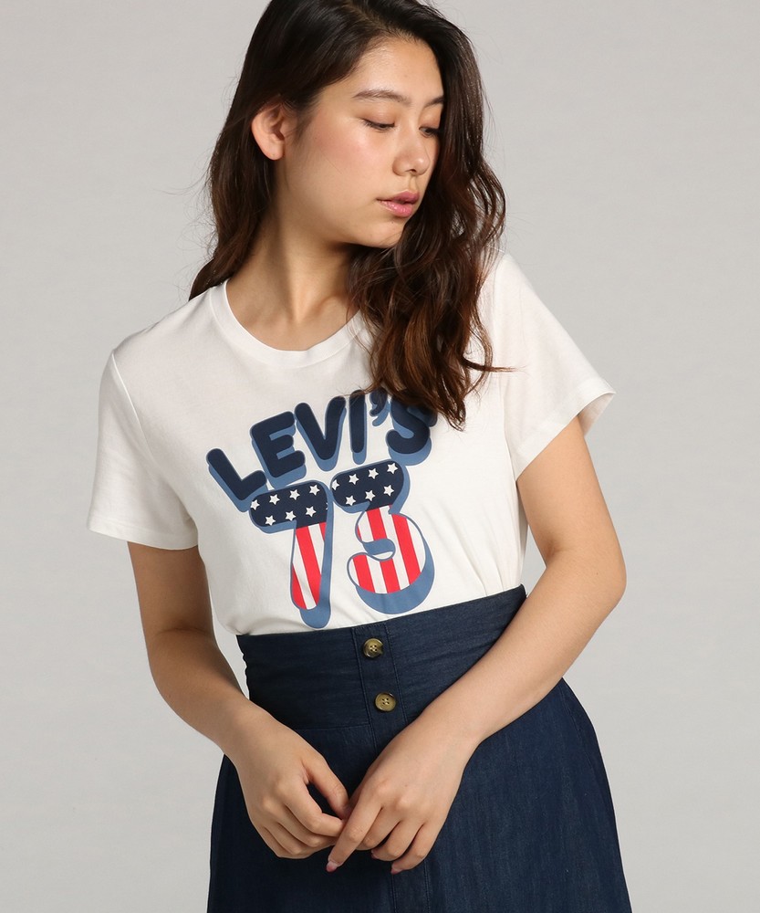 Levi's パーフェクトグラフィックTシャツ レディース ホワイト