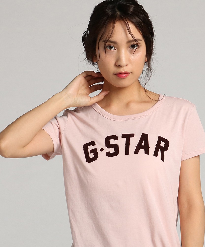 G-Star RAW 15RT Straight Tシャツ レディース ピンク