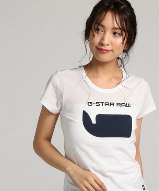 G-Star RAW 18RT Slim Tシャツ レディース ホワイト