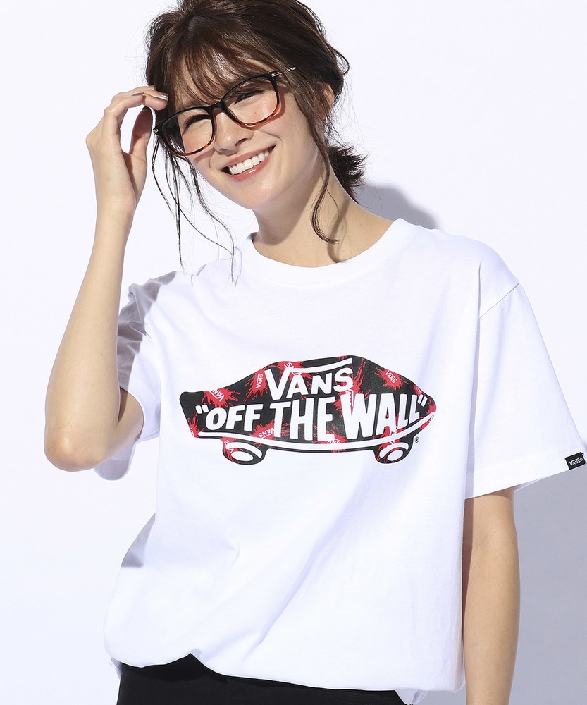 VANS 【WEB限定】スプラッシュSK8Tシャツ レディース ホワイト