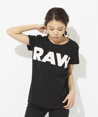 G-Star RAW ロゴTシャツ レディース ブラック