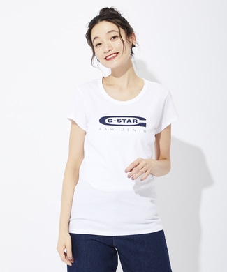 G-Star RAW グラフィックスリムTシャツ レディース ホワイト