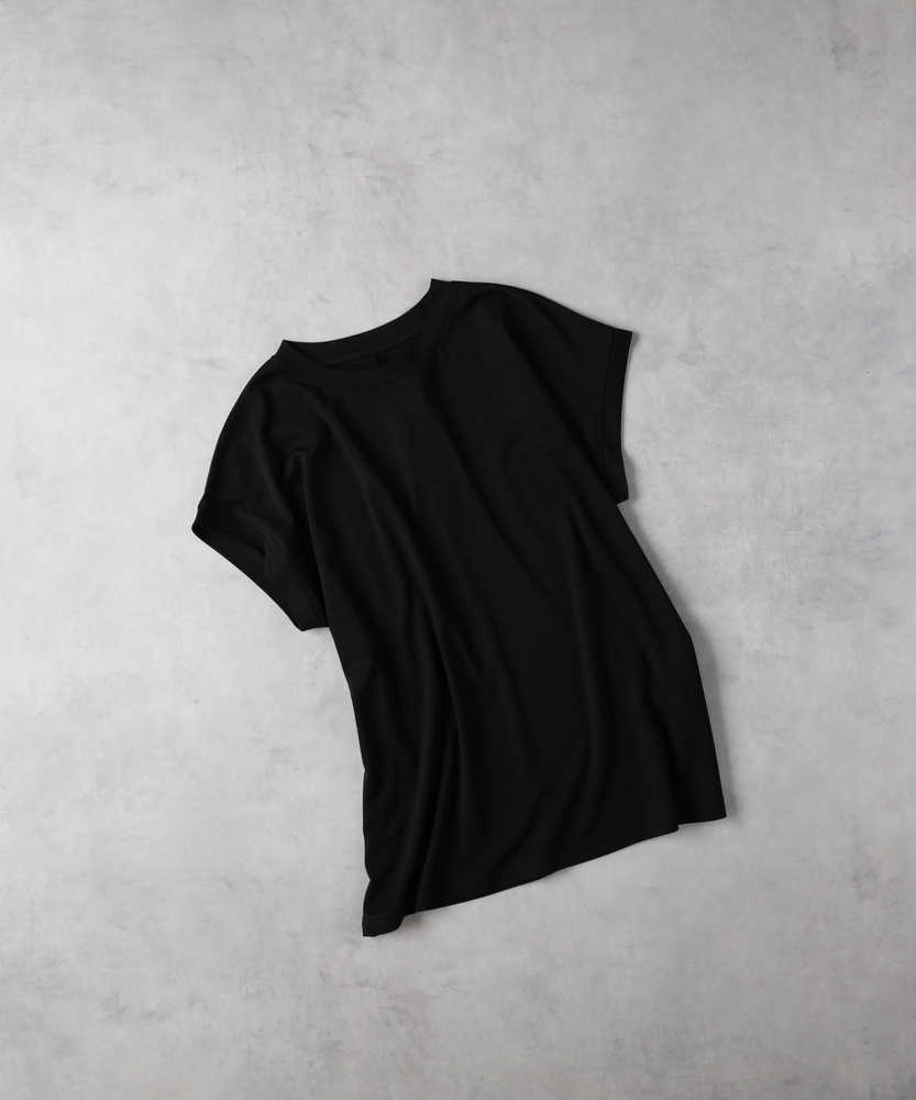 Right-on(近畿中国)の「接触冷感」フレンチスリーブＴシャツ/とろみ天竺