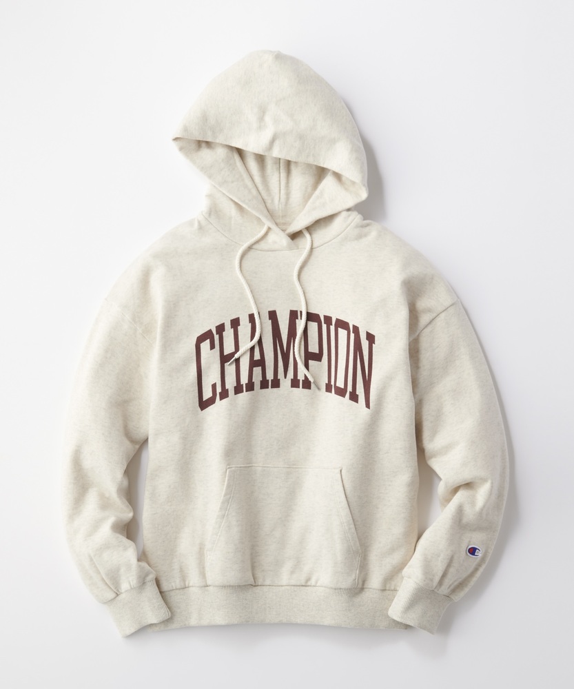 Champion ルーズプリントスウェットパーカー レディース キナリ