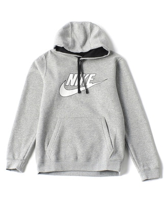 NIKE フリースプルオーバーフーディ レディース グレー
