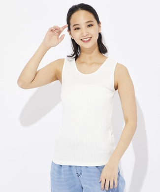 BACK NUMBER 【WEB限定価格】プリーツタンクトップ レディース オフシロ