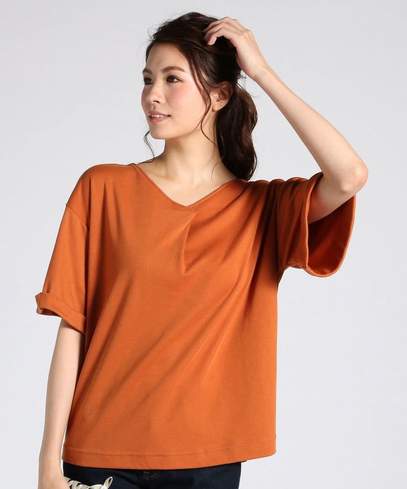BACK NUMBER 【WEB限定価格】Vネックワイドスリーブプルオーバー レディース ブラウン