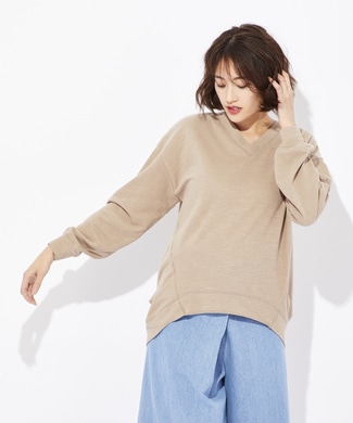 HONEYSUCKLE ROSE 【WEB限定価格】Vネックチュニック レディース ベージュ