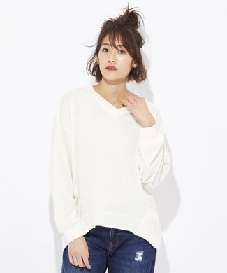 HONEYSUCKLE ROSE 【WEB限定価格】Vネックチュニック レディース オフシロ