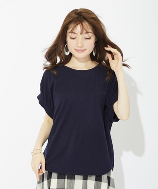 BACK NUMBER ゆるデザインチュニック レディース ネイビー