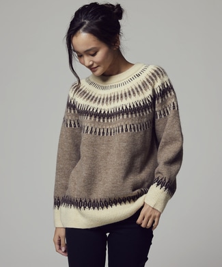 HARVARD 【期間限定20%OFF】求心柄ニット レディース ブラウン