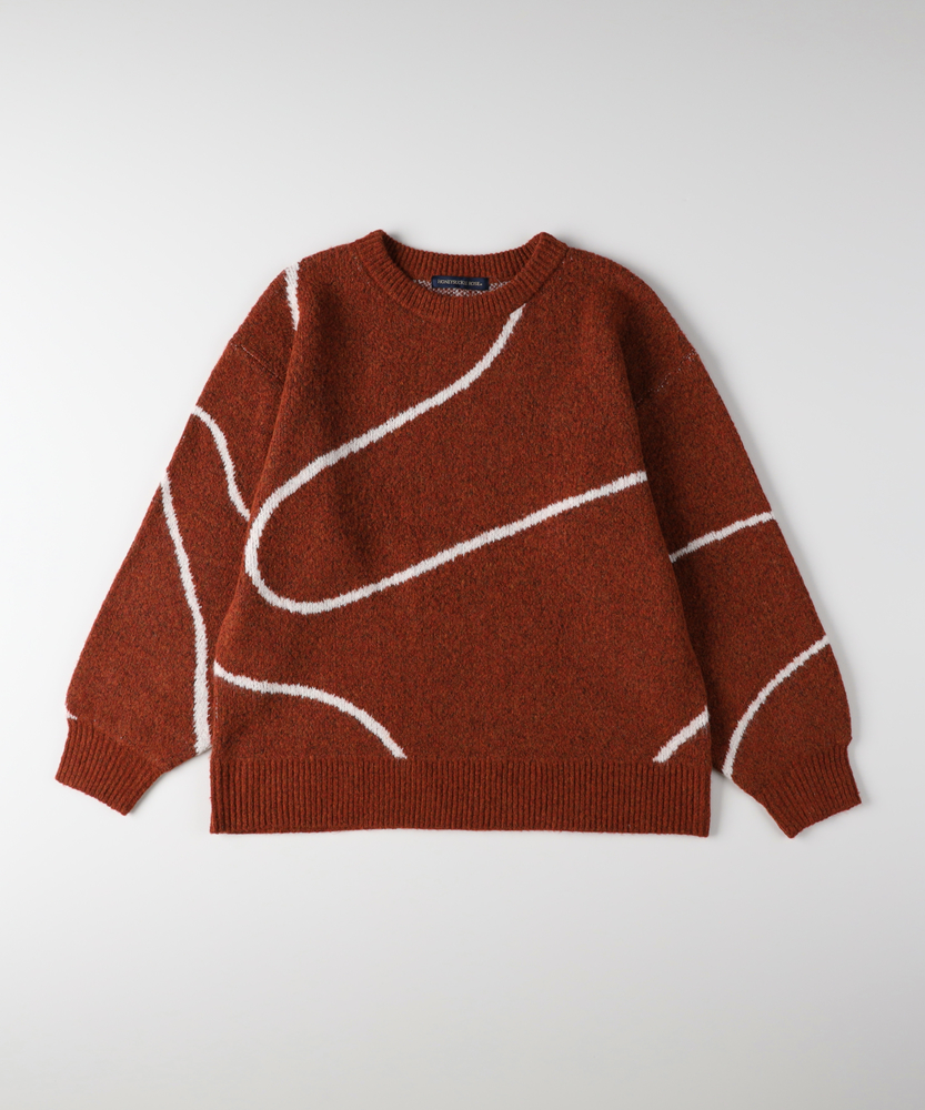 Right-on(近畿中国)のヘンケイライン柄セーター