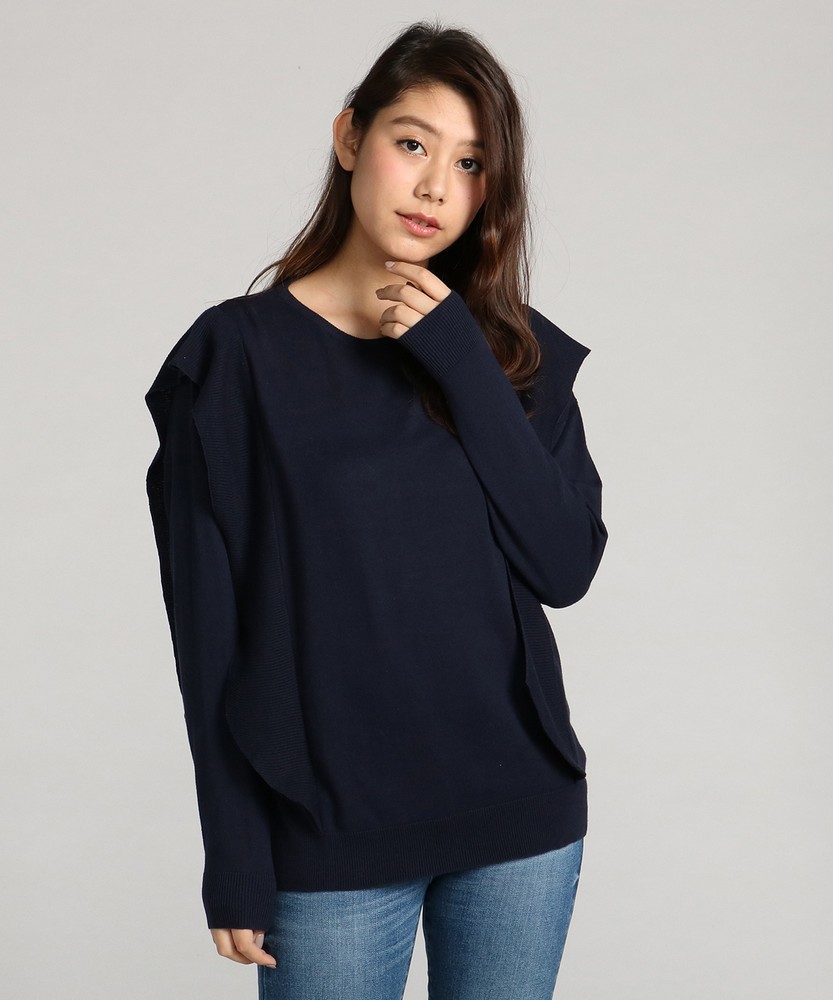 HONEYSUCKLE ROSE フリルプルオーバー レディース ネイビー