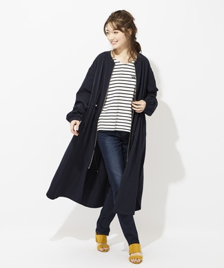 BACK NUMBER ロングZIPブルゾン レディース ネイビー