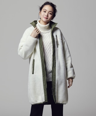 RAG MACHINE 【期間限定20%OFF】「Thermore(R)」 2wayボアアウター レディース オリーブ