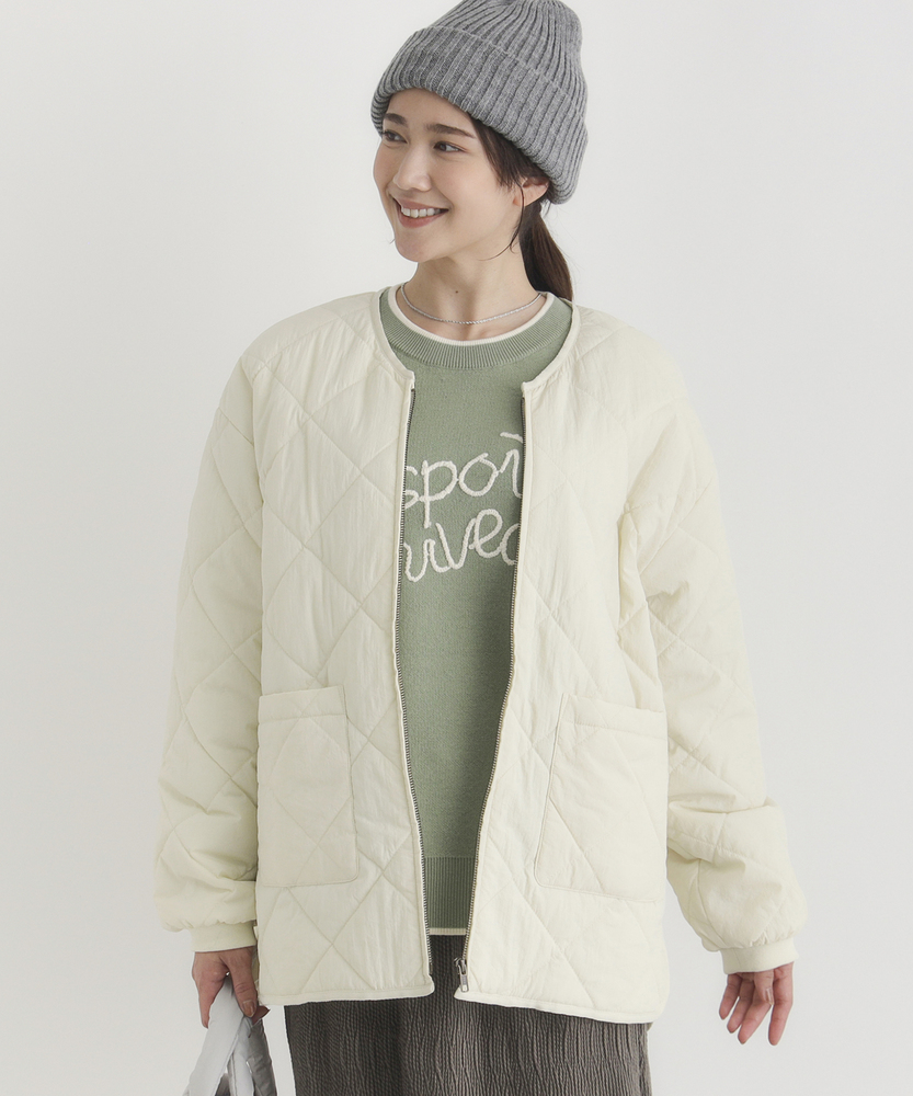 Right-on(近畿中国)の【腰回りもカバー】キルティングジャケット