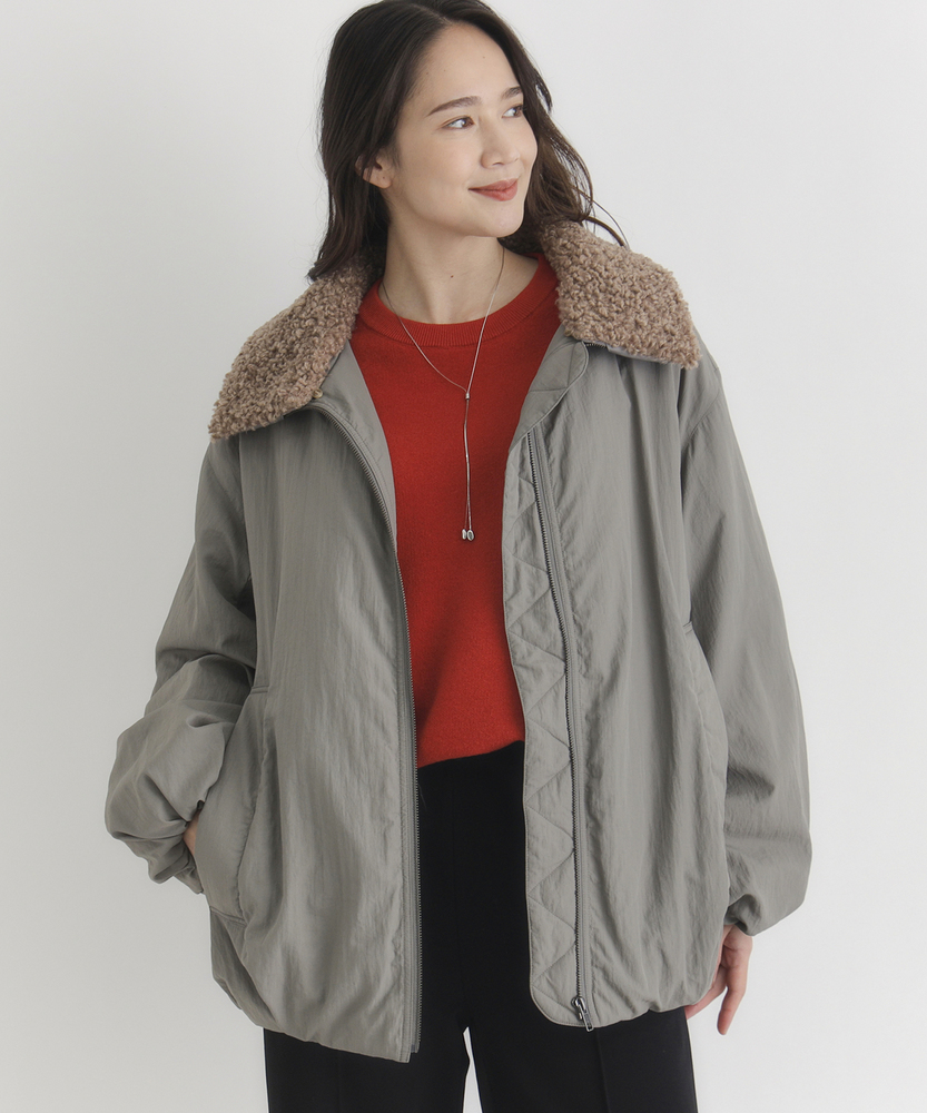 Right-on(近畿中国)のフェイクファー襟ジャケット