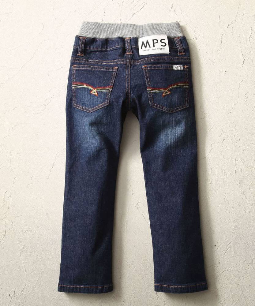 MPS 【WEB限定価格】 レインボーデニムストレート キッズ 濃加工色