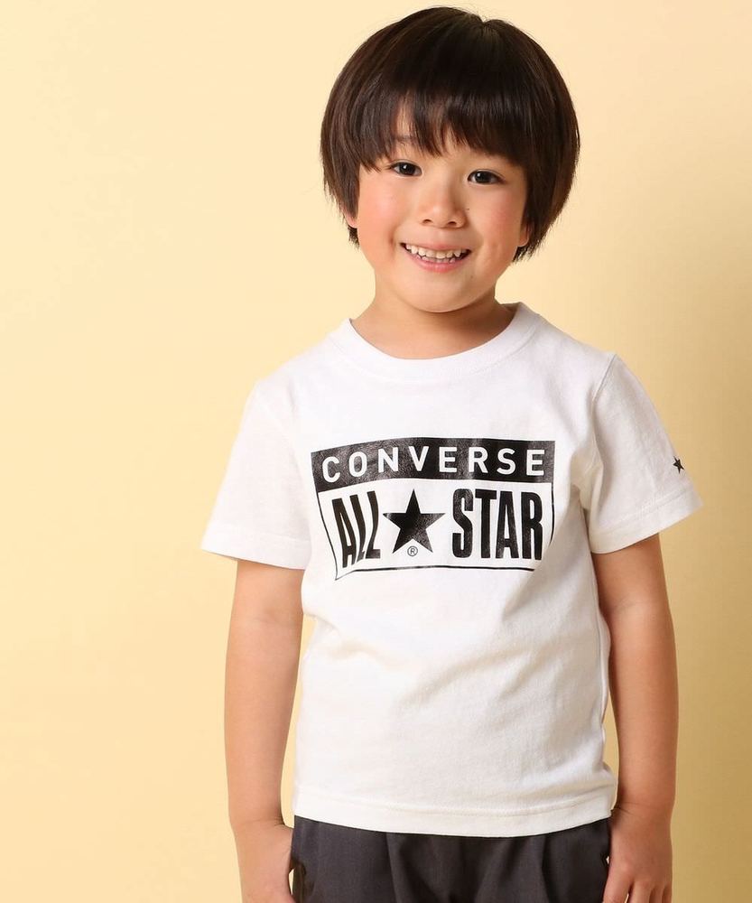 CONVERSE 【WEB限定価格】ボックスプリントTシャツ キッズ オフシロ