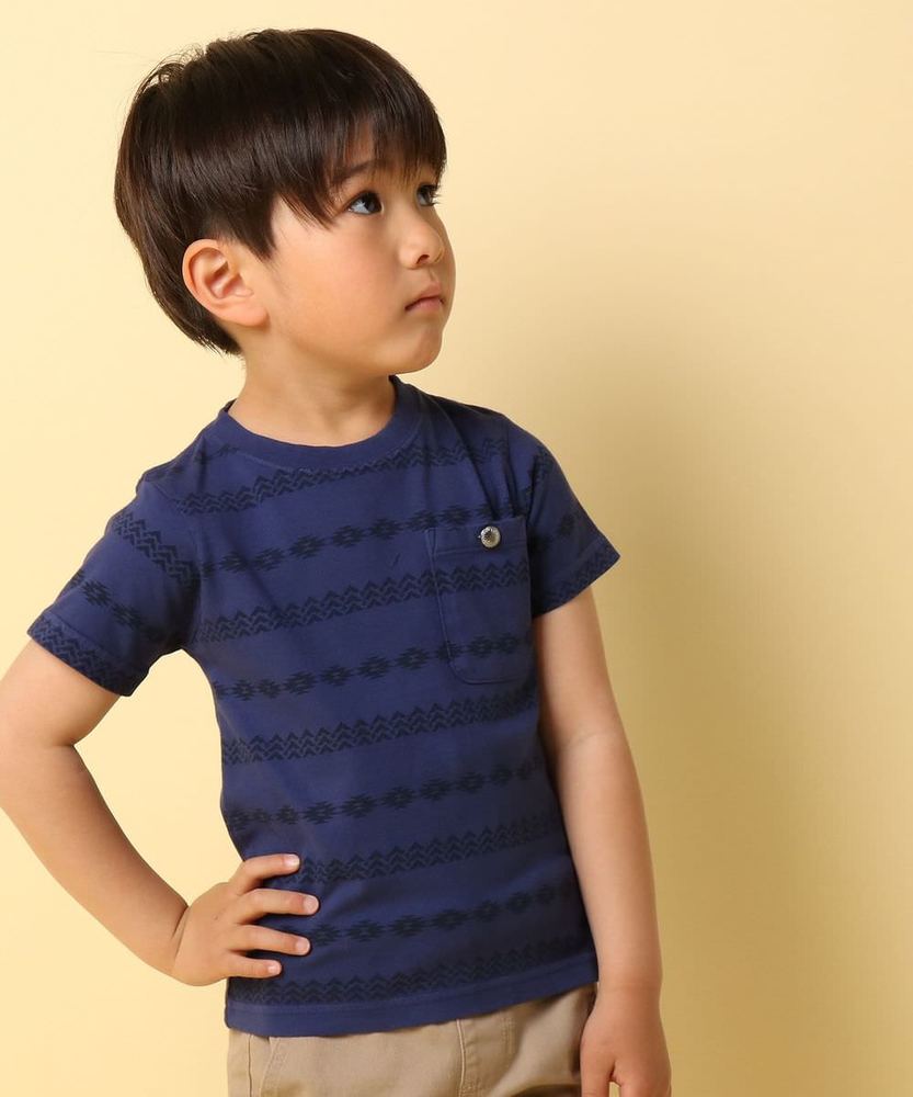 MPS メキシカンボーダー半袖Tシャツ キッズ ネイビー