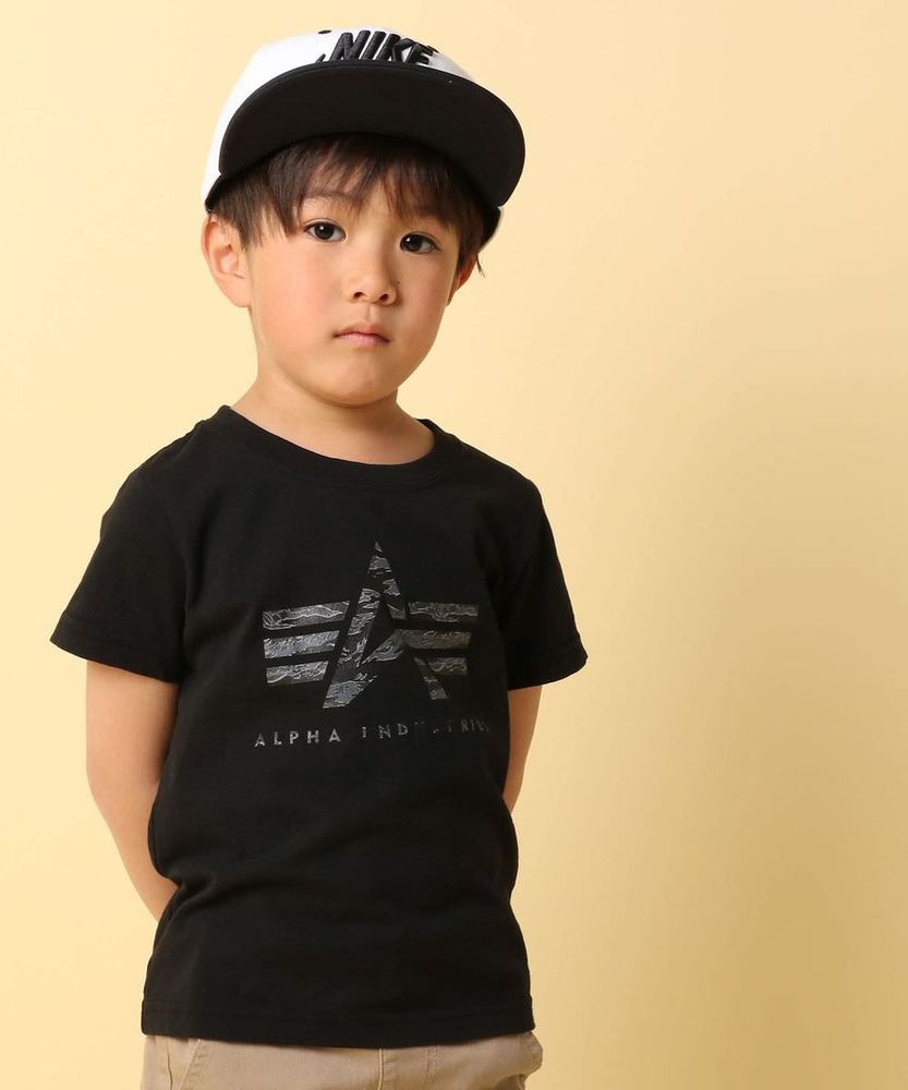 ALPHA 【WEB限定価格】ロゴ半袖Tシャツ キッズ ブラック