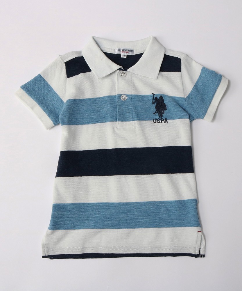 U.S.POLO ASSN ポロシャツ キッズ ブルー