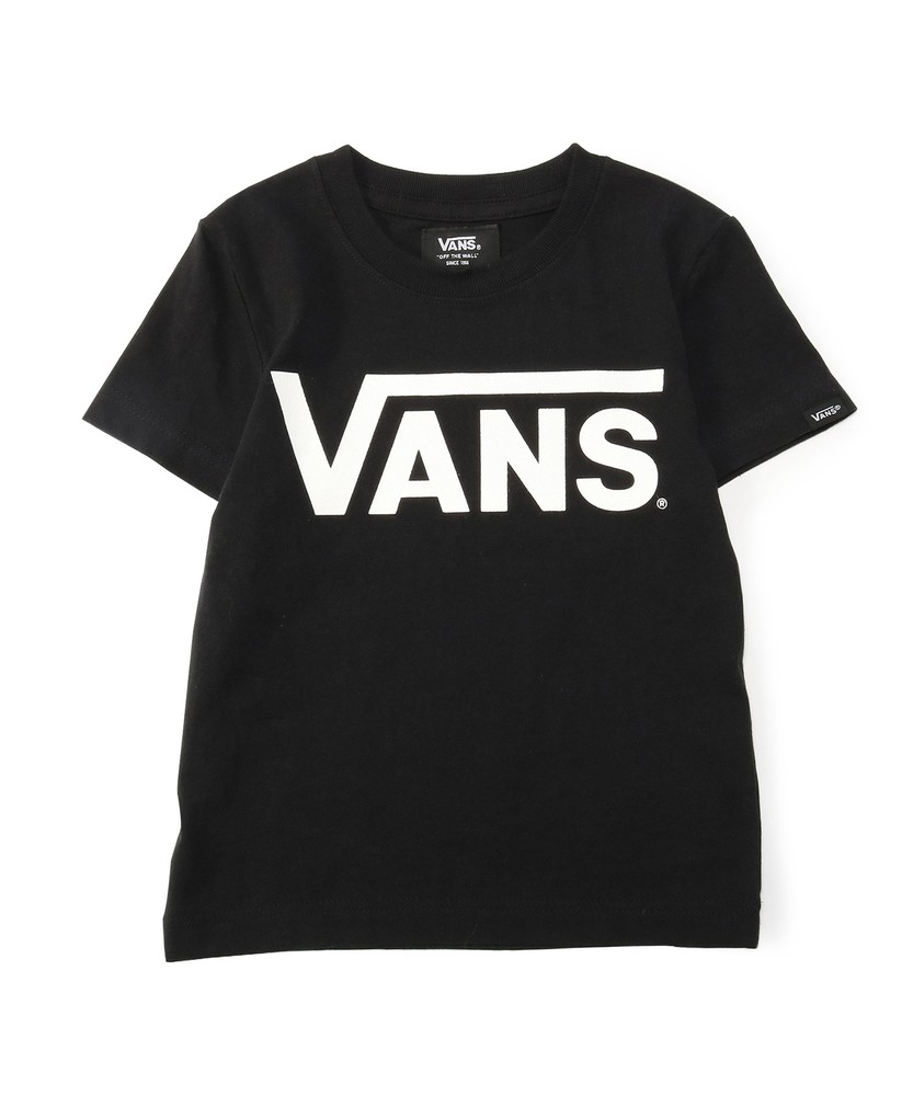 VANS 【WEB限定】クラシックロゴショートスリーブTシャツ キッズ ホワイト*ブラック