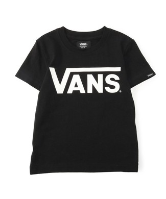 VANS 【WEB限定】クラシックロゴショートスリーブTシャツ キッズ ホワイト*ブラック