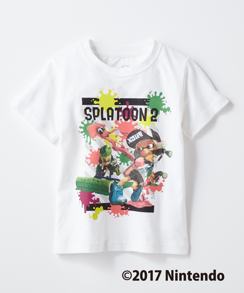 SPLATOON インクリングプリントTシャツ キッズ オフシロ