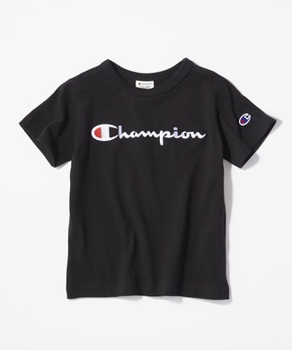 Champion スクリプトロゴTシャツ(ジュニアサイズ150cm) キッズ ブラック