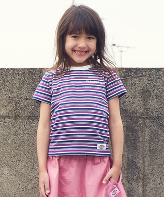 Dickies マルチボーダーTシャツ パープル