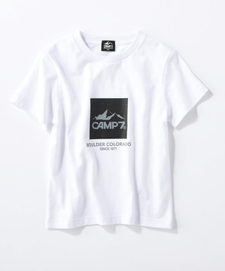 CAMP7 ボックスロゴTシャツ キッズ ホワイト