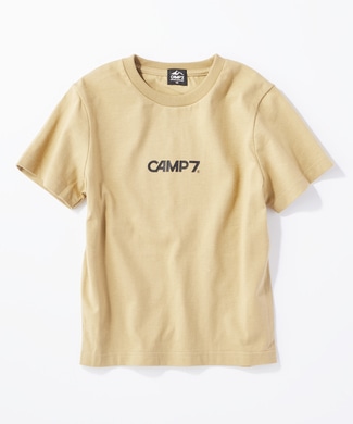 CAMP7 バックプリントTシャツ キッズ ベージュ