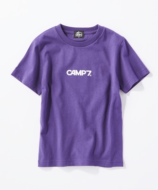 CAMP7 バックプリントTシャツ キッズ パープル