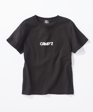 CAMP7 バックプリントTシャツ キッズ ブラック