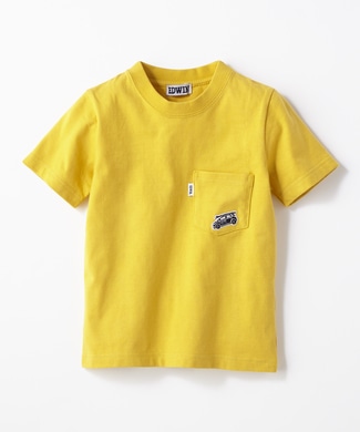 EDWIN ワンポイントTシャツ キッズ イエロー