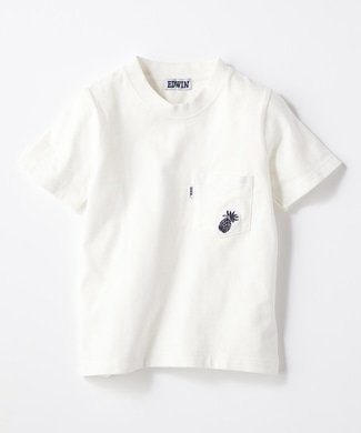 EDWIN 【予約】ワンポイントTシャツ キッズ ホワイト