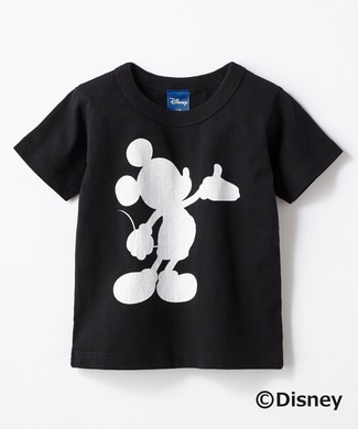 DISNEY シャドーシルエットTシャツ キッズ ブラック