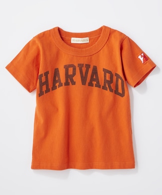 HARVARD カレッジプリントTシャツ キッズ オレンジ
