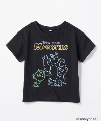 DISNEY ネオンプリントTシャツ(モンスターズ・インク) キッズ ブラック