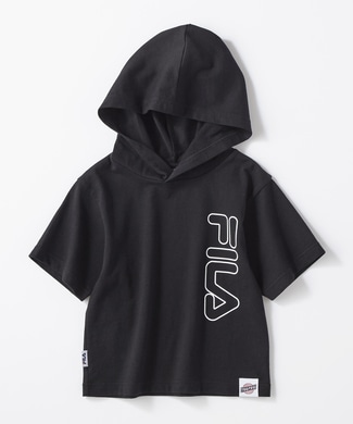 FILA 【FILA×TEGTEG cheered by Girls2】 フード付きTシャツ ブラック