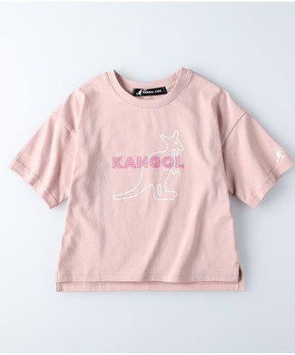 KANGOL 【ライトオン限定】ネオンプリントTシャツ キッズ ライトピンク