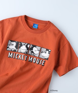 DISNEY ミッキー&フレンズ/プリントTシャツ オレンジ