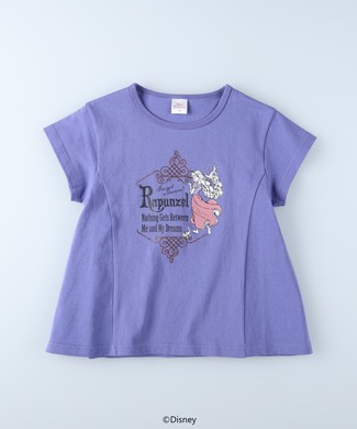 DISNEY プリンセス/裾フレアTシャツ パープル