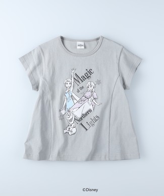 DISNEY プリンセス/裾フレアTシャツ グレー