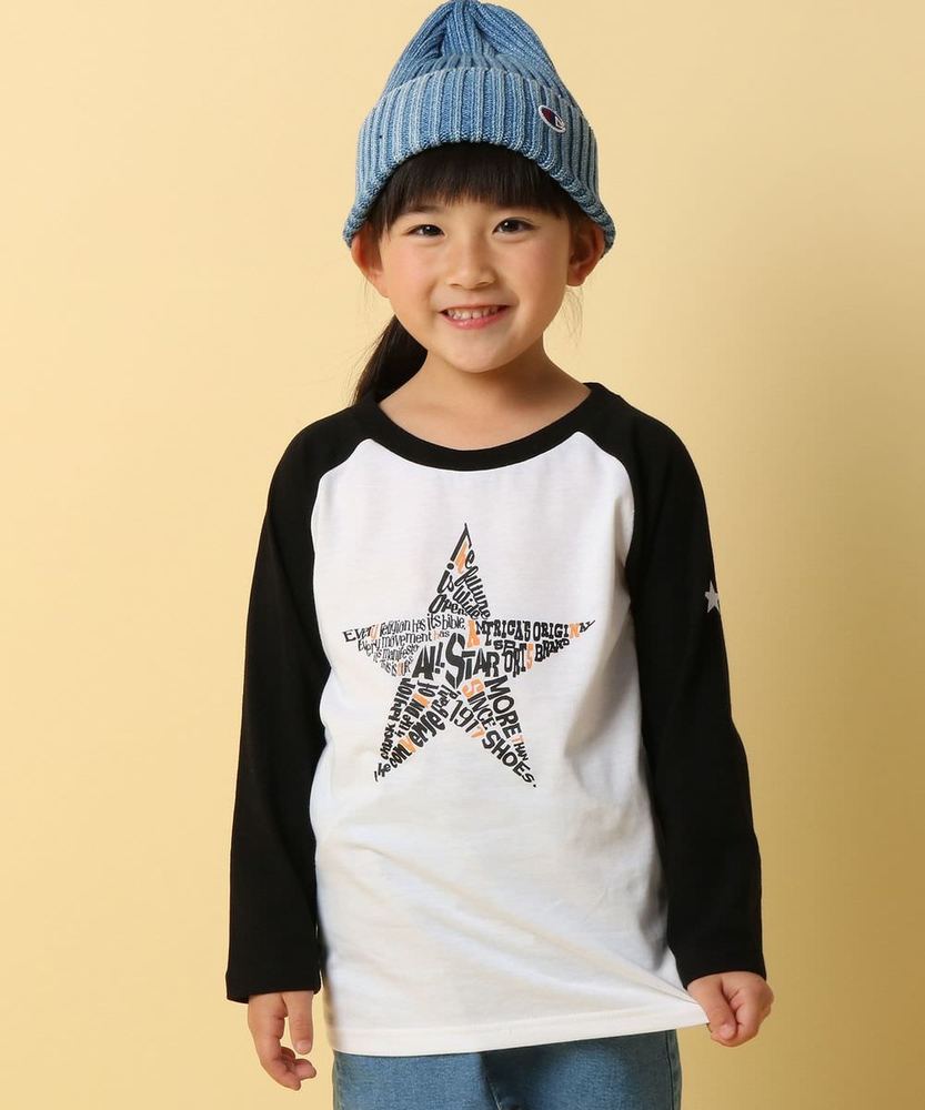CONVERSE 【WEB限定】ラグランロングTシャツ キッズ ホワイト